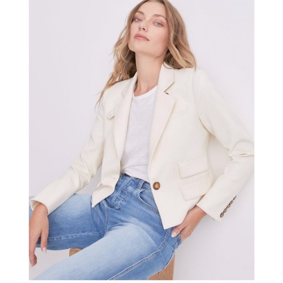 Veronica Beard | Boon Cropped Jacket in Ecru Size 14 . I jus need to size down - Picture 2 of 6